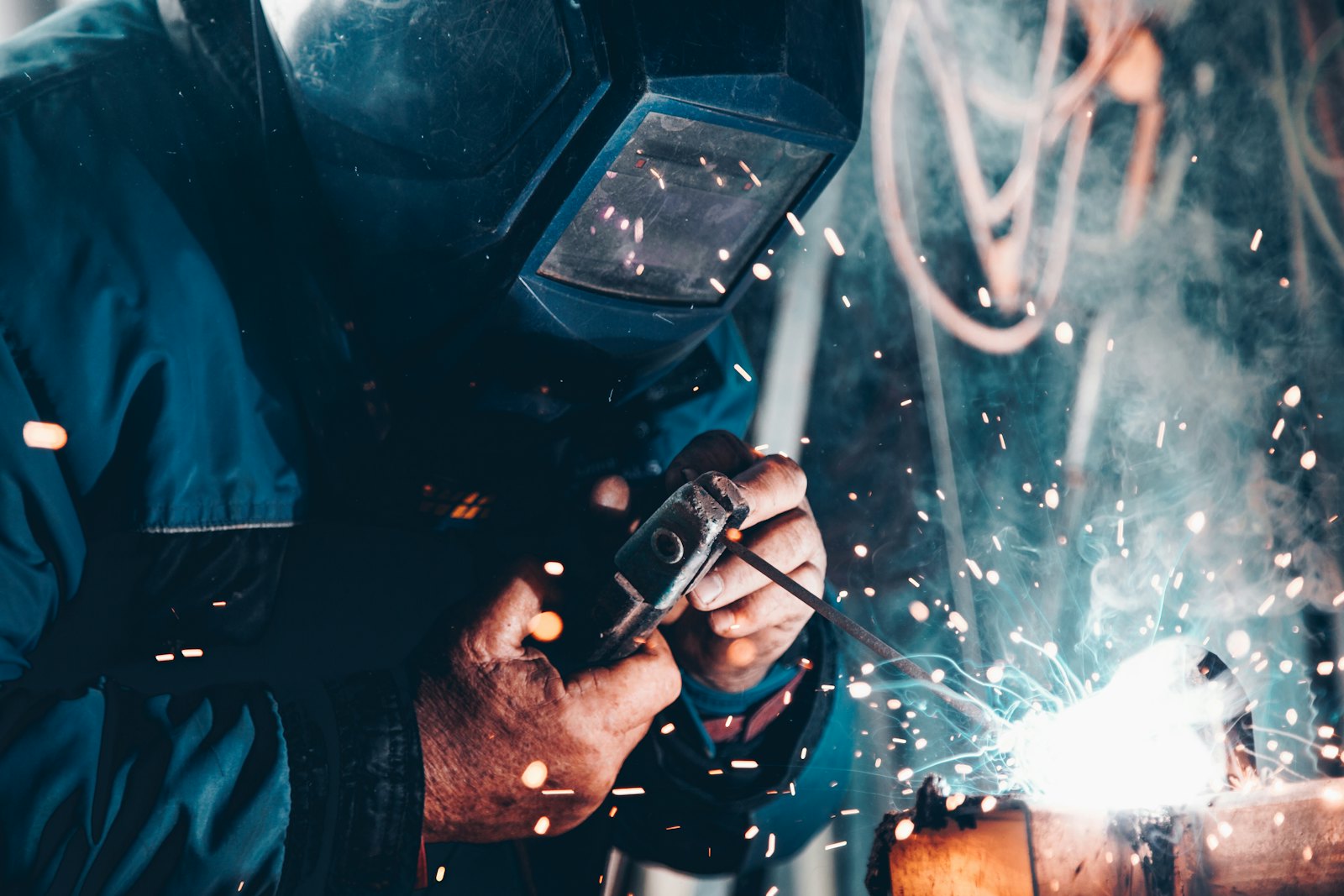 A worker inside the Multi Bev Co facility